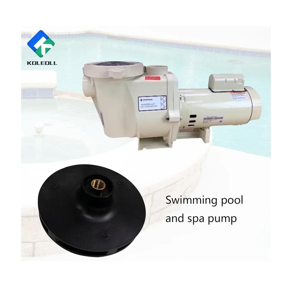 Swimming Pool Spa Pump Impeller 073129 Black Brass Threaded Center NEW